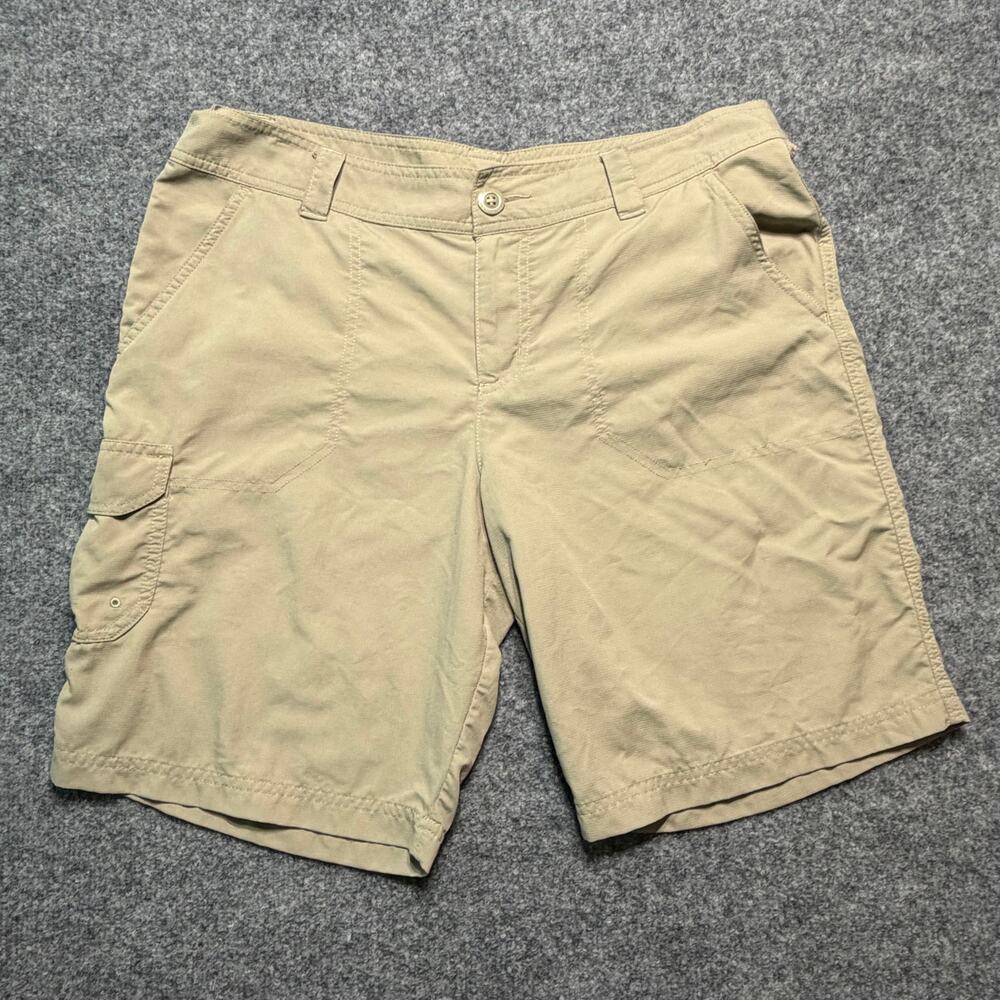 Columbia PFG Women’s Khaki Nylon Cargo Shorts Size 12